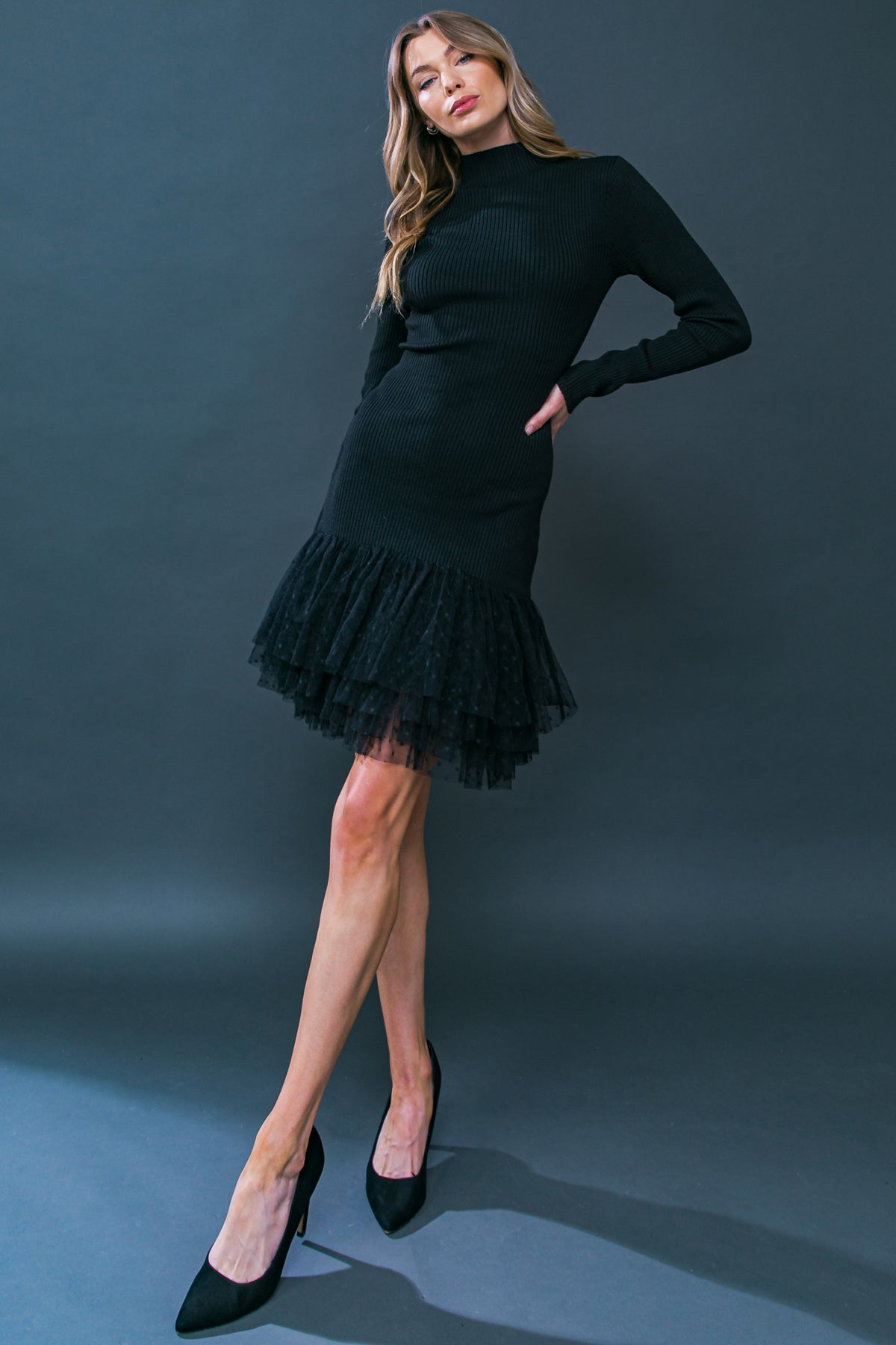 BEHIND MY BACK SWEATER MINI DRESS Flying Tomato