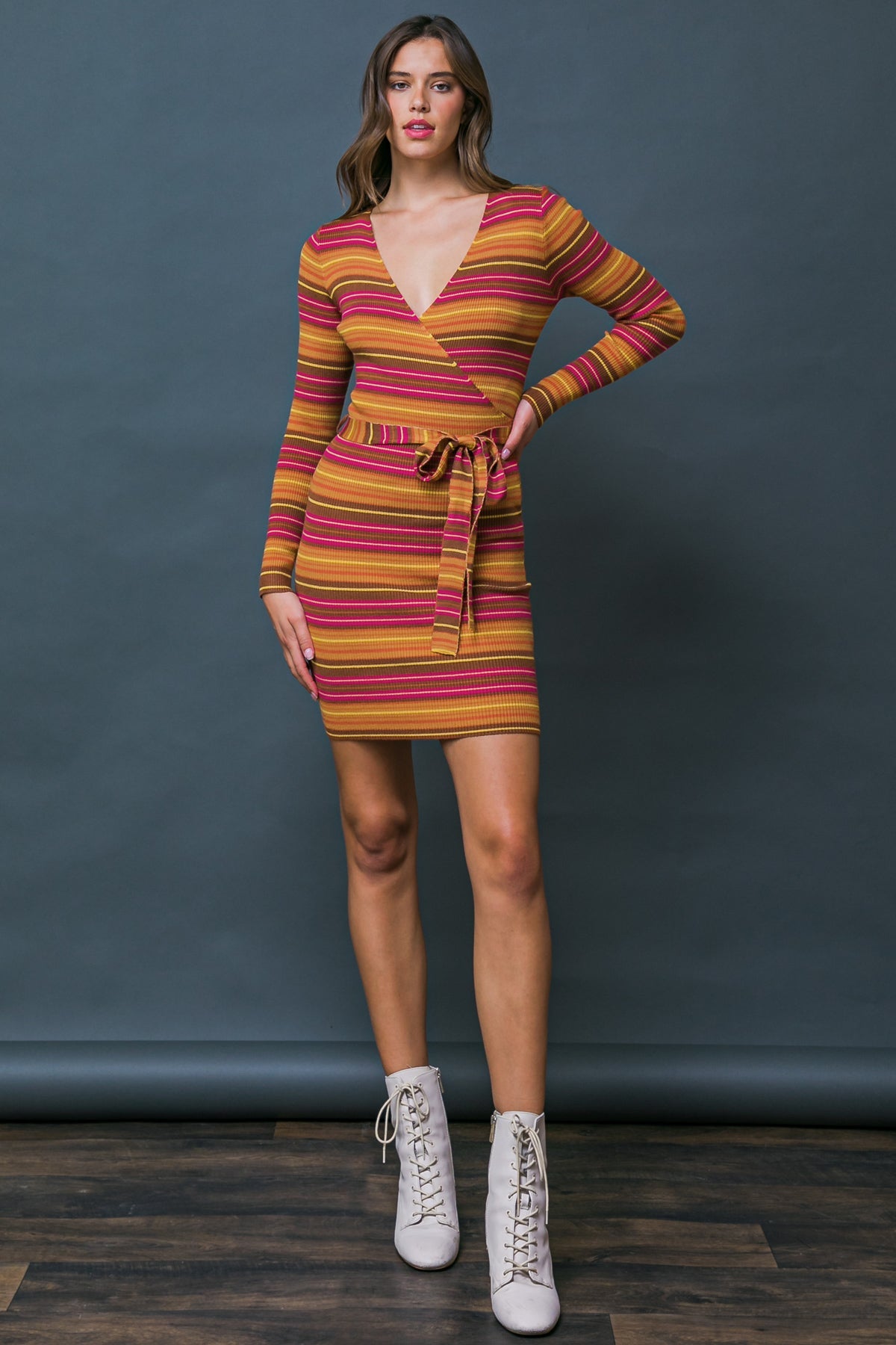 FLIRTATIOUS NATURE SWEATER MIDI DRESS