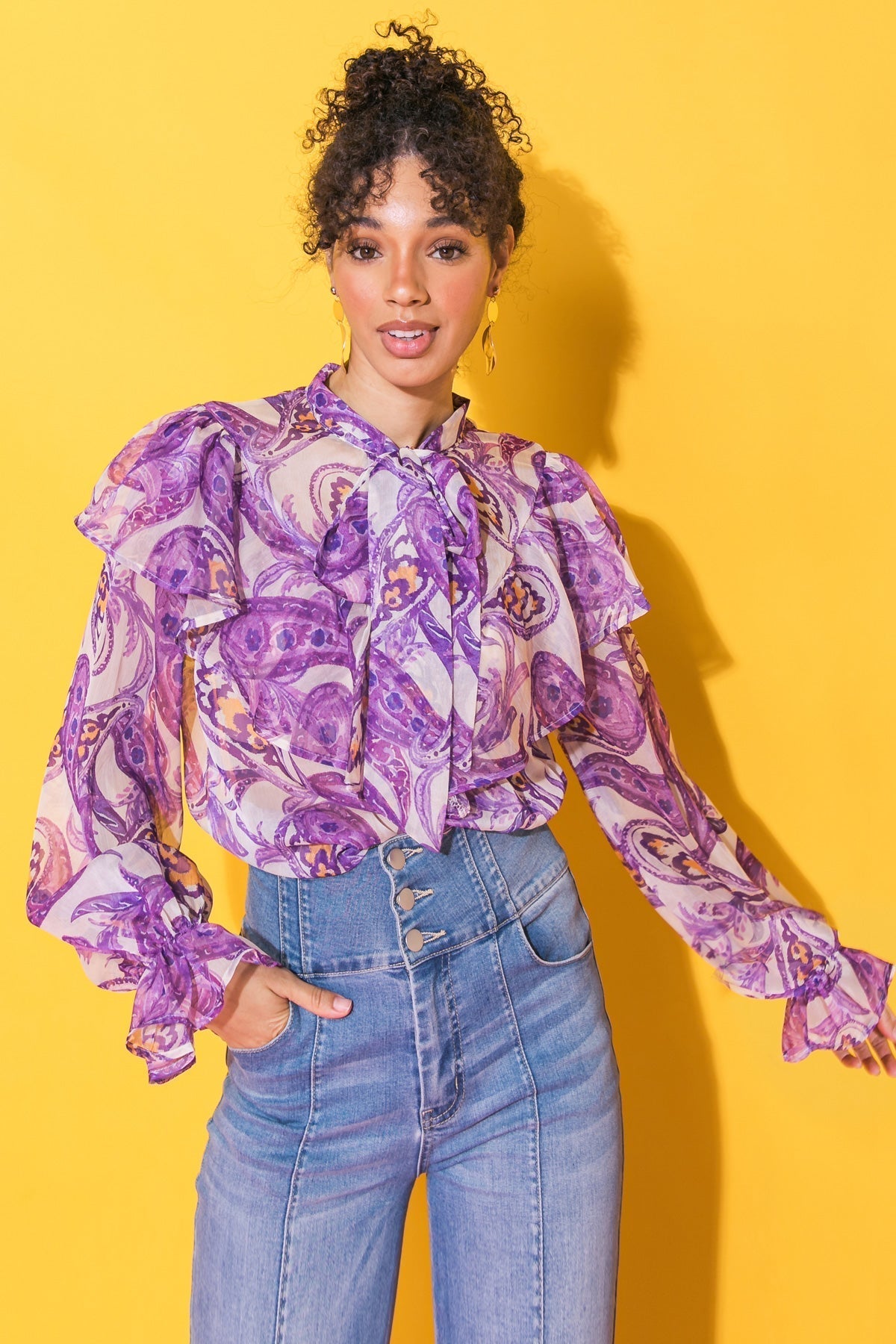 SWEETEST HELLO WOVEN TOP Flying Tomato