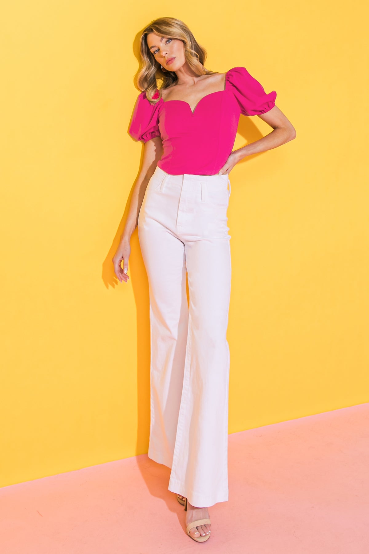 RICH FLEX WOVEN CROP TOP Flying Tomato