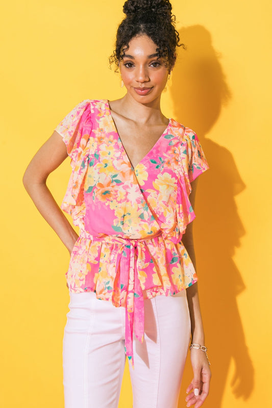 FADED VIEW WOVEN TOP Flying Tomato