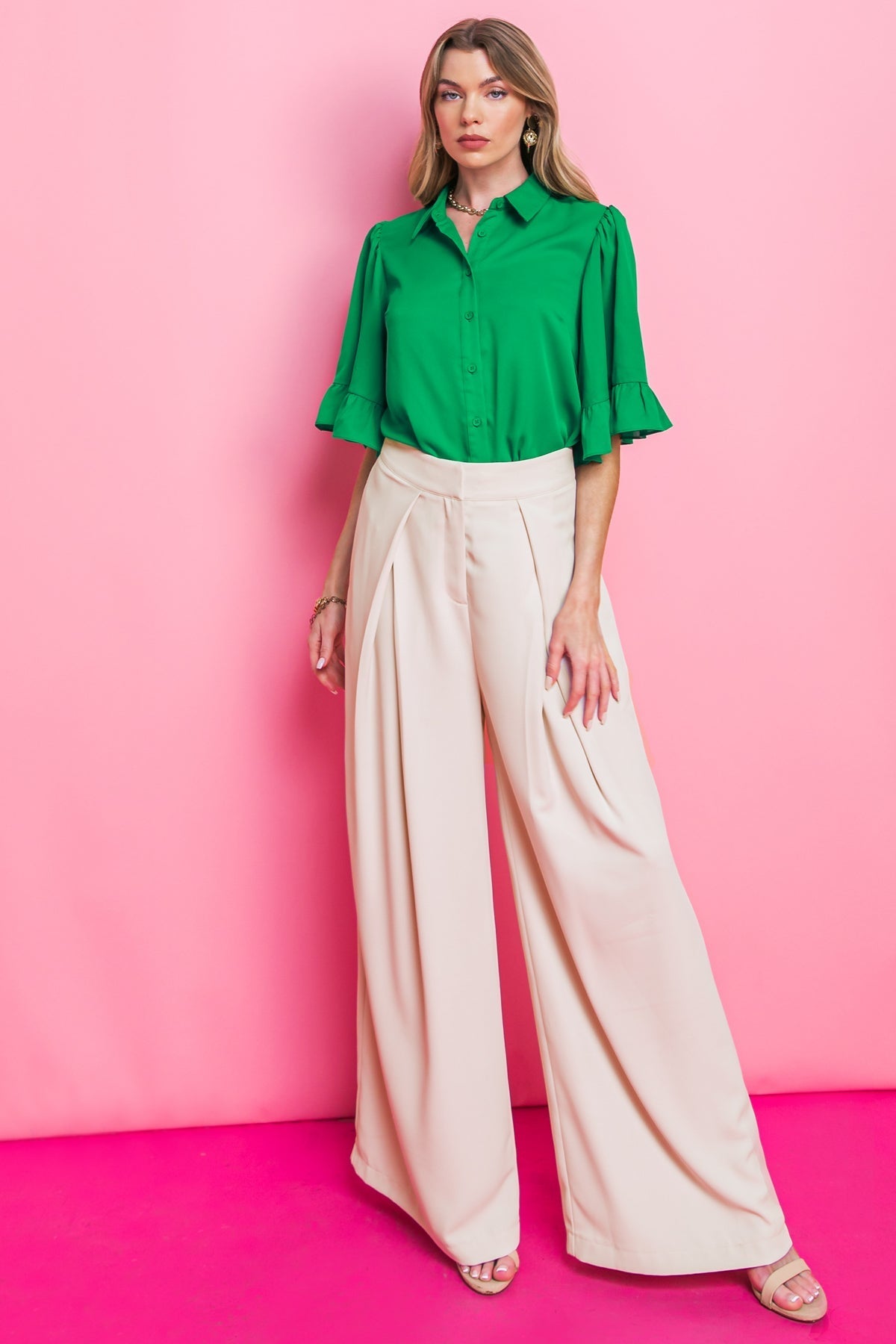 BACK TO BUSINESS WOVEN TOP Flying Tomato