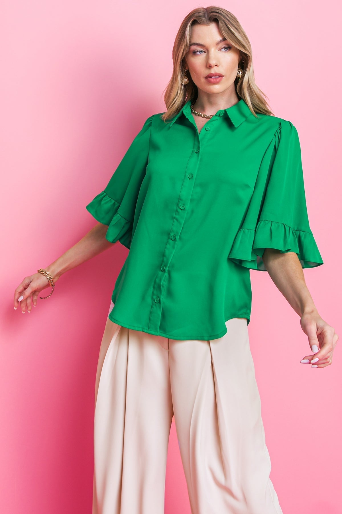 BACK TO BUSINESS WOVEN TOP Flying Tomato