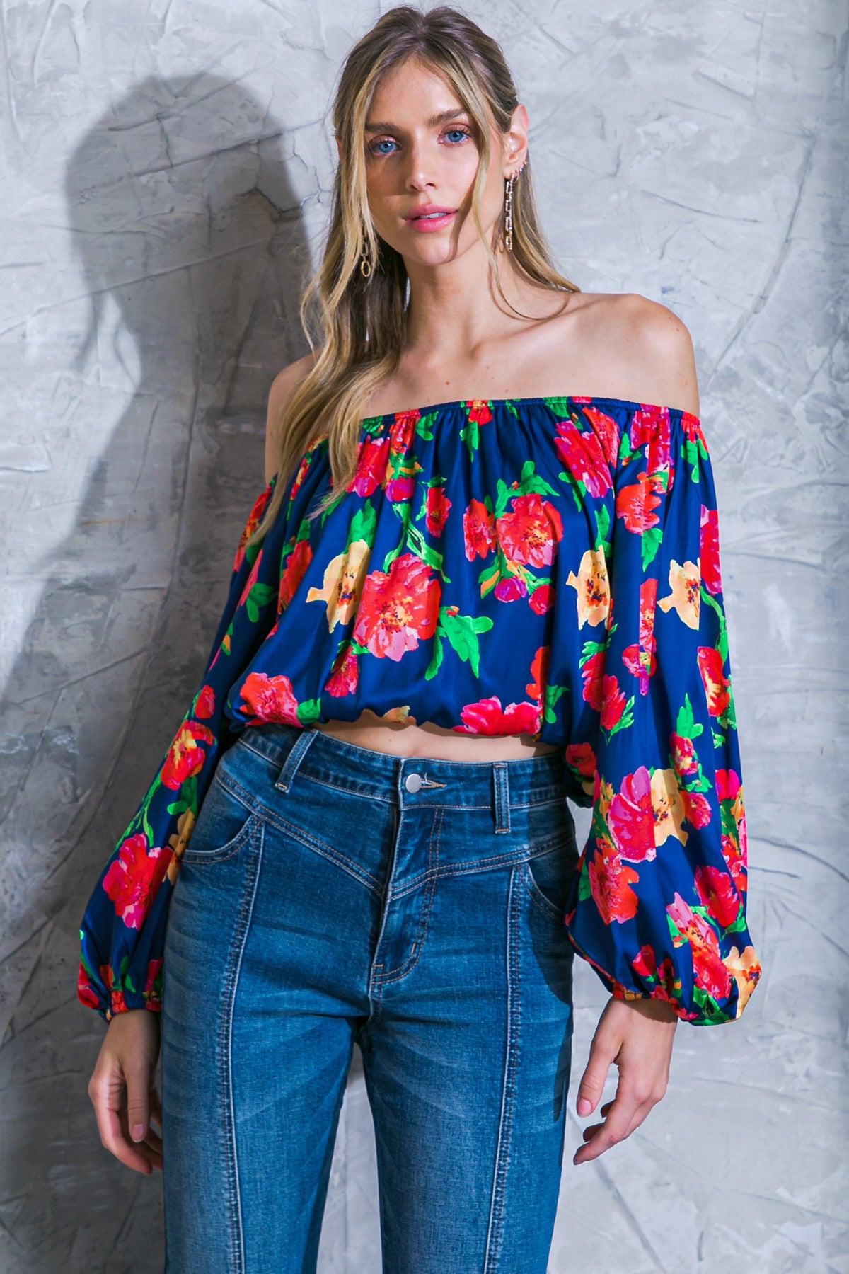 Flying Tomato UNFORGETTABLE MUSE WOVEN TOP styled for a casual look, emphasizing its versatile appeal and comfortable feel.