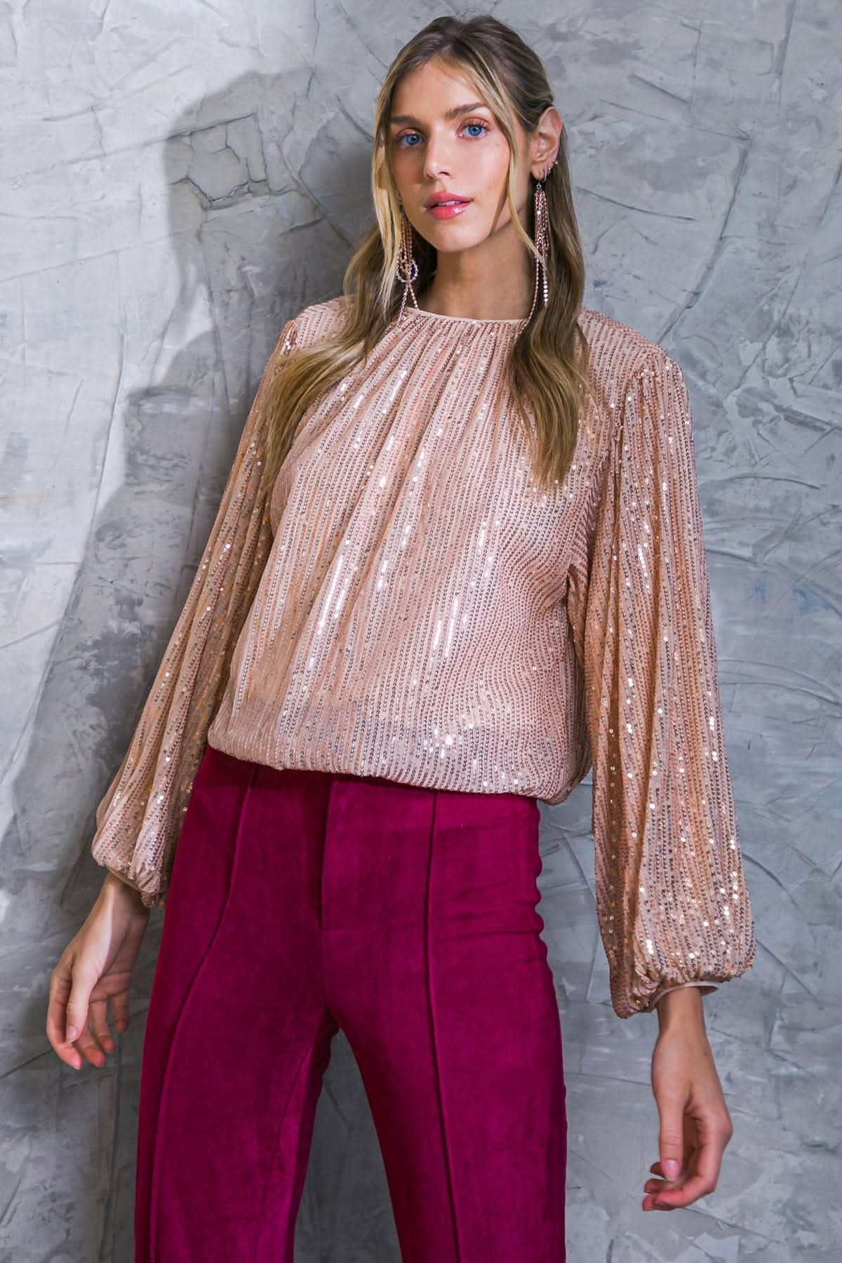 SPARKLING MEMORIES SEQUIN TOP