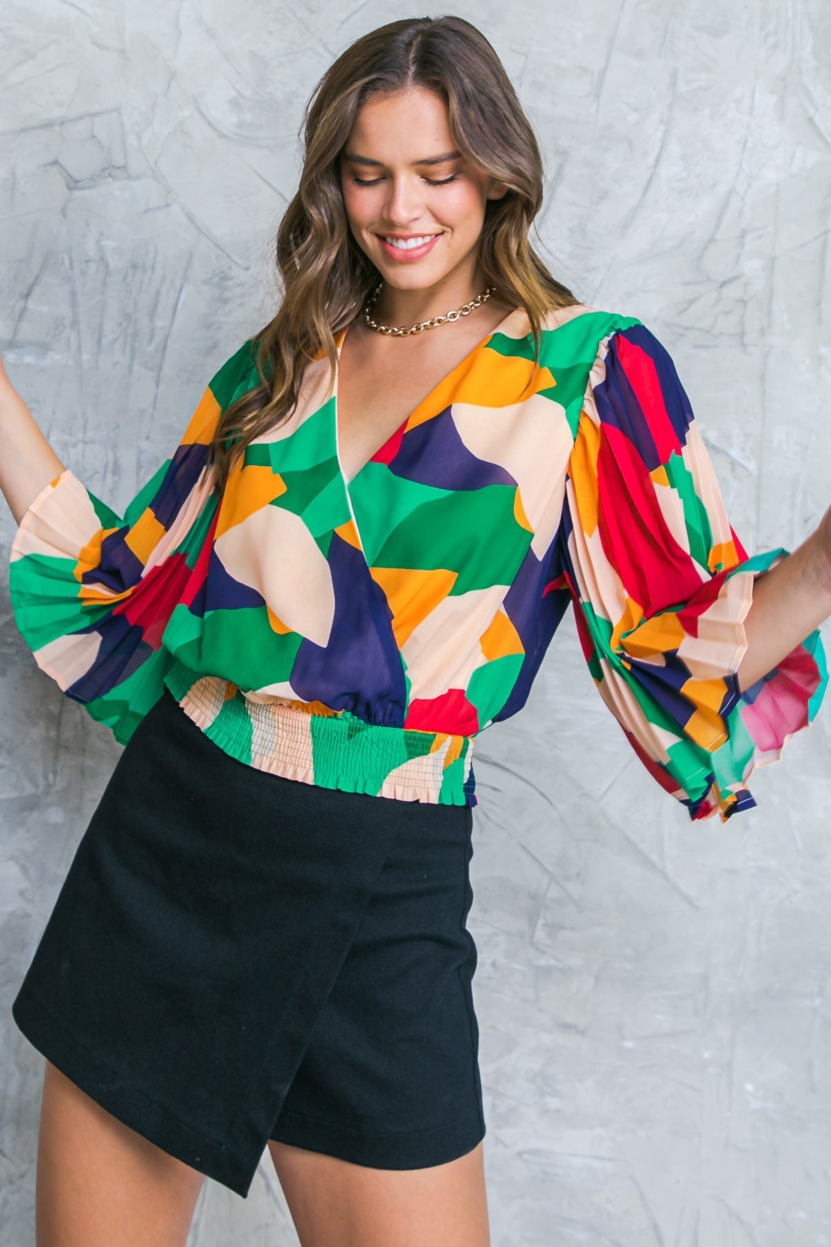 LOOKING MY BEST WOVEN TOP Flying Tomato