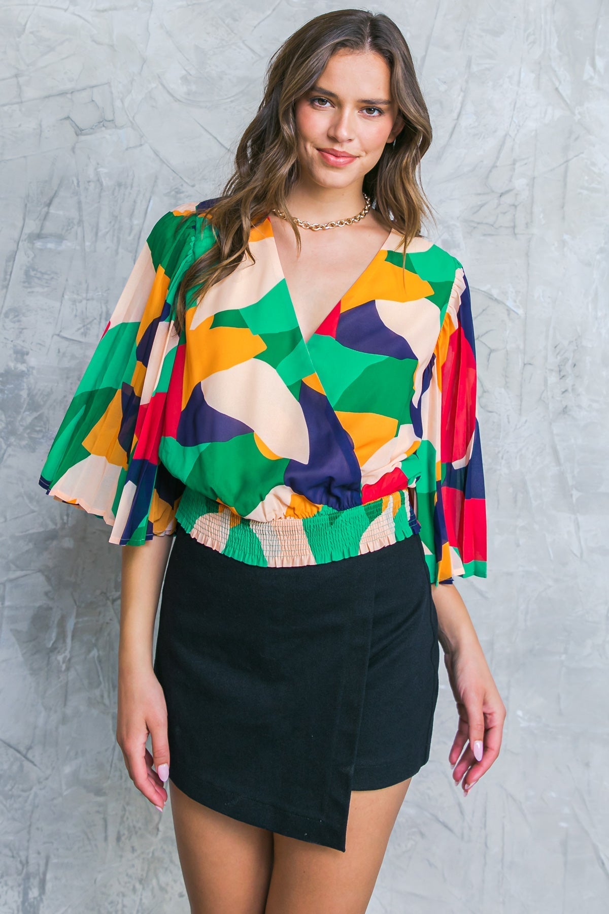 LOOKING MY BEST WOVEN TOP Flying Tomato