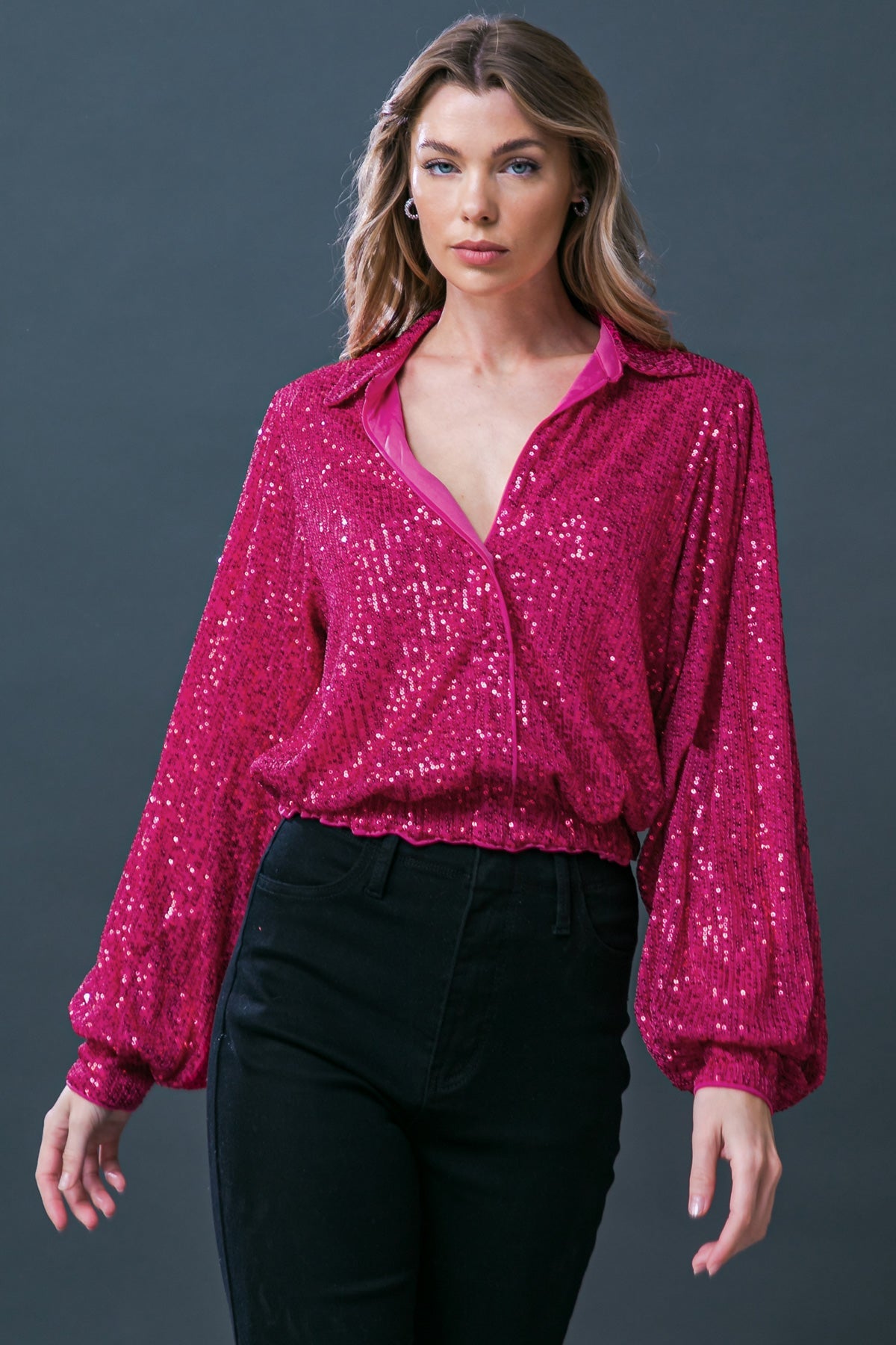 FREEDOM CALLS SEQUIN TOP