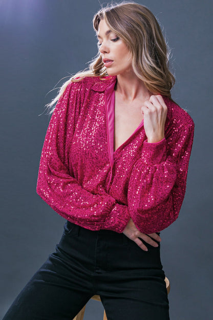 FREEDOM CALLS SEQUIN TOP