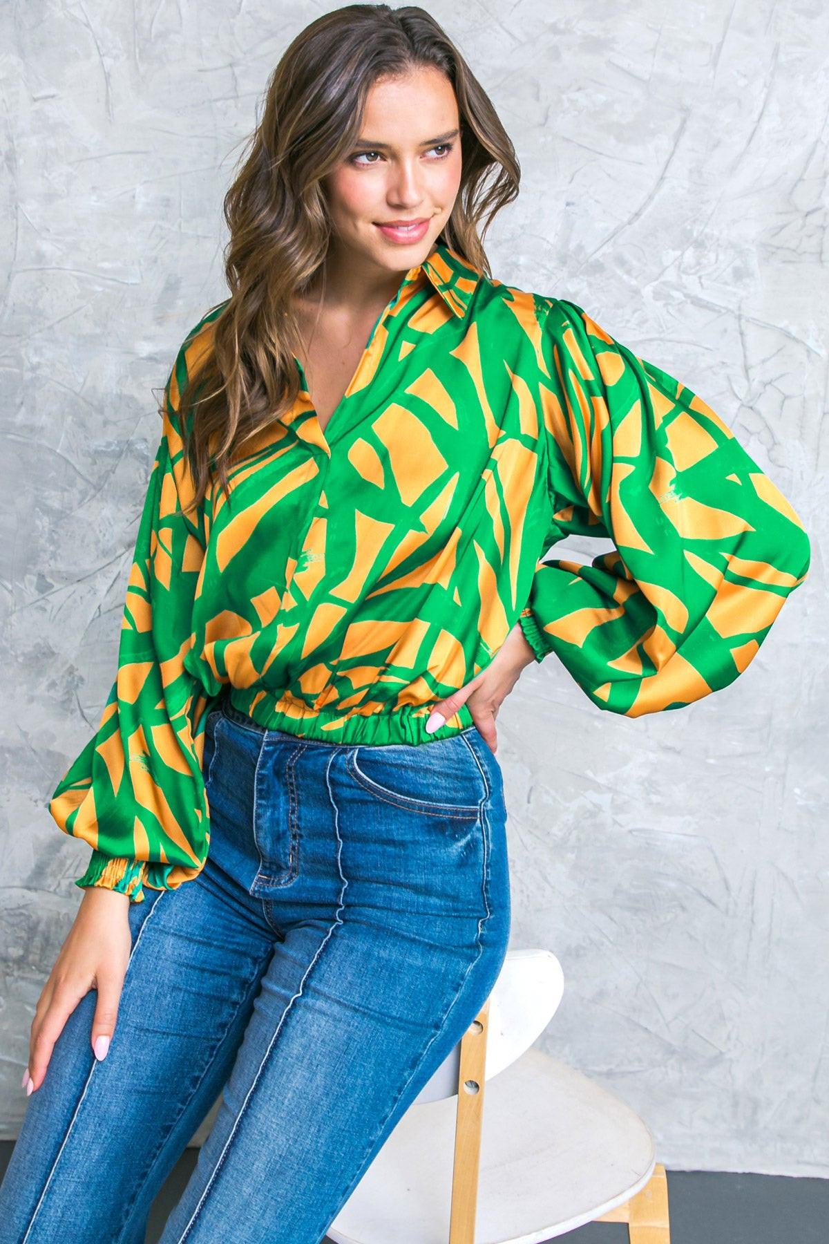 Back view of the Flying Tomato Always About You Woven Top, revealing its thoughtful design and flattering silhouette for a po