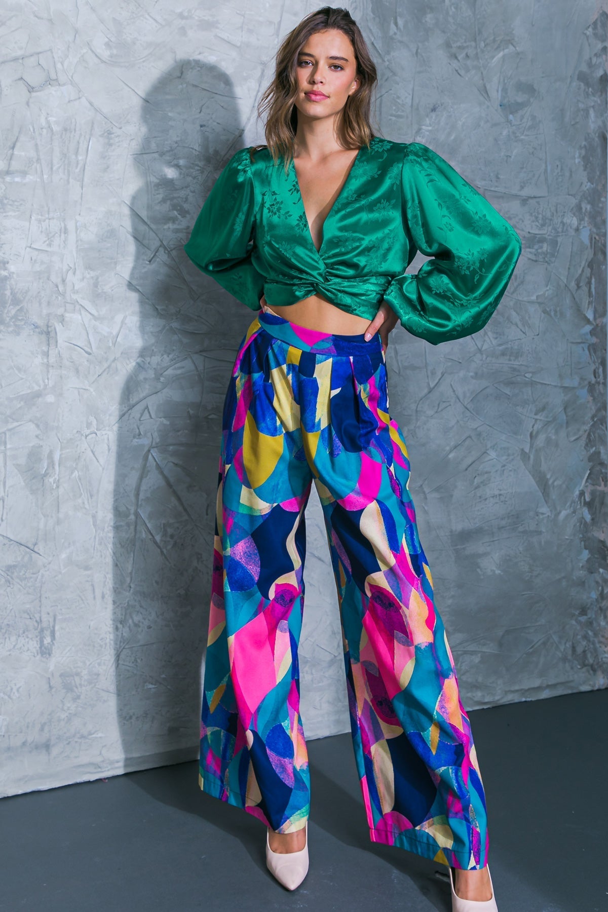 DARLING PERSONALITY WOVEN TOP Flying Tomato