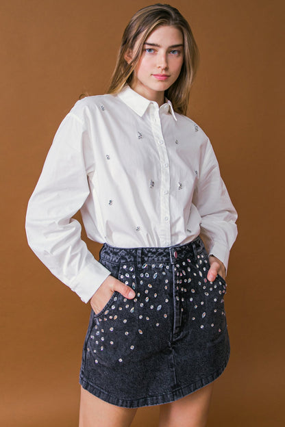 HIT OR MISS POPLIN SHIRT