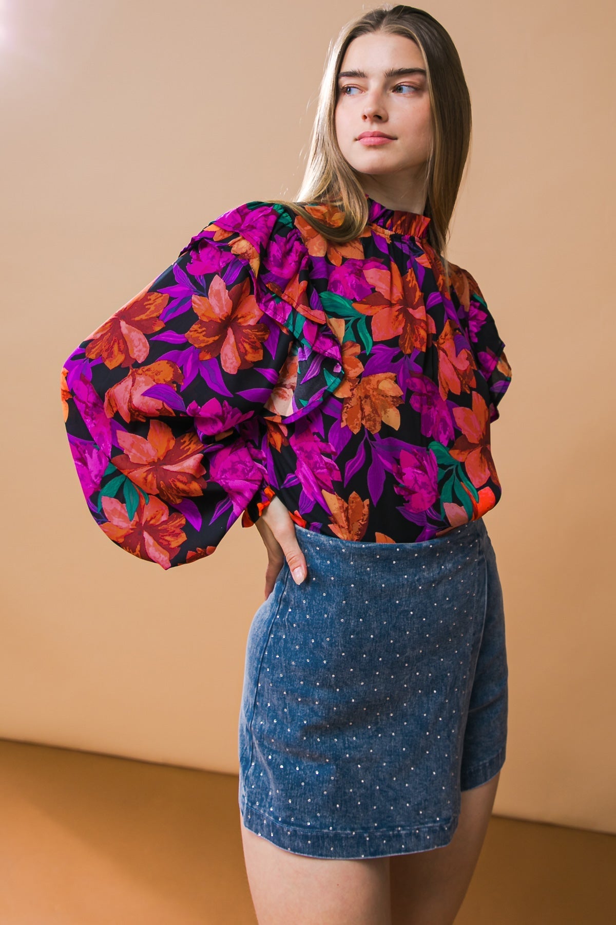 MOODY SWEETIE WOVEN TOP Flying Tomato