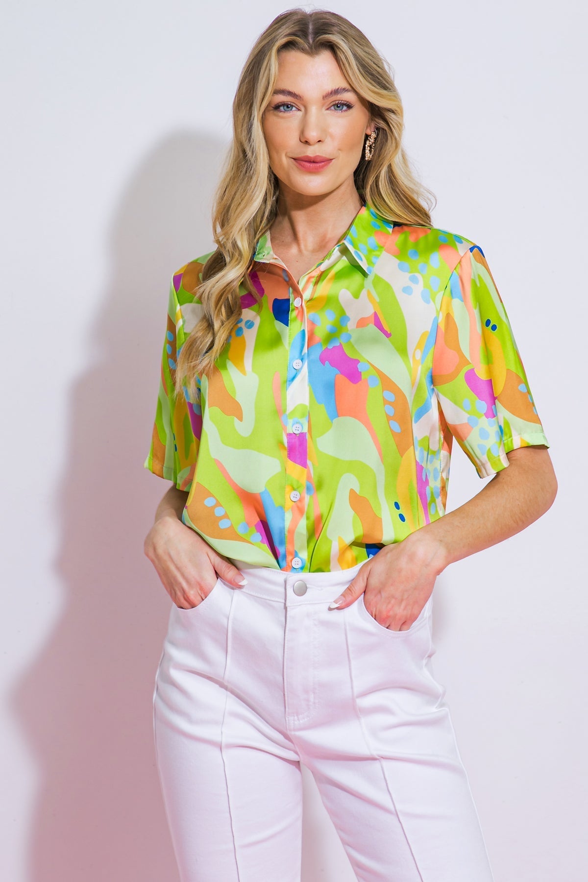 UP FOR ANYTHING WOVEN TOP Flying Tomato