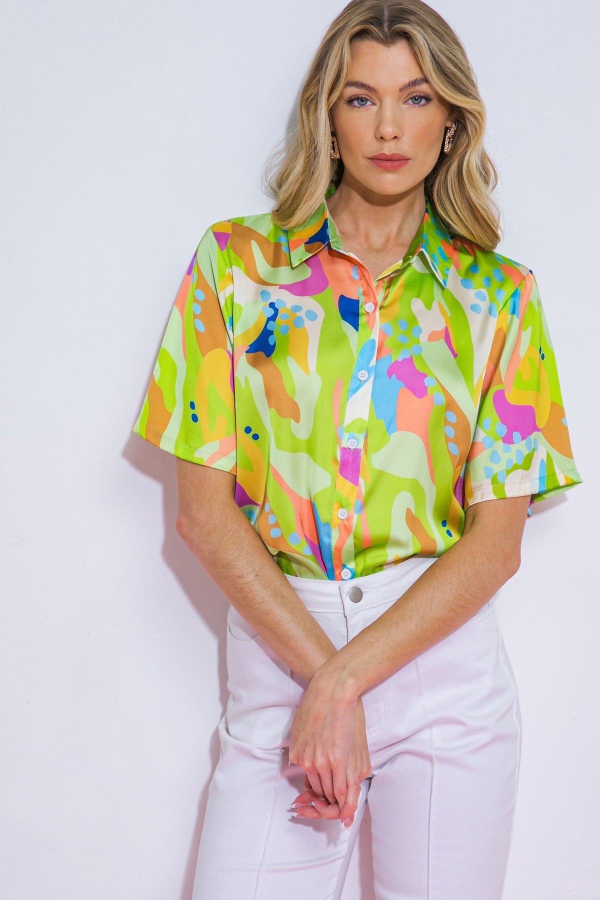 UP FOR ANYTHING WOVEN TOP Flying Tomato