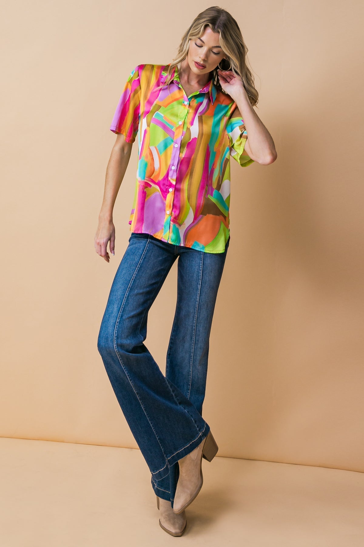 ELEVATED OPTION WOVEN TOP Flying Tomato