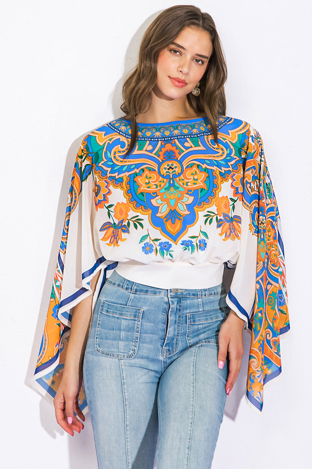 RIGHT THIS WAY WOVEN TOP Flying Tomato