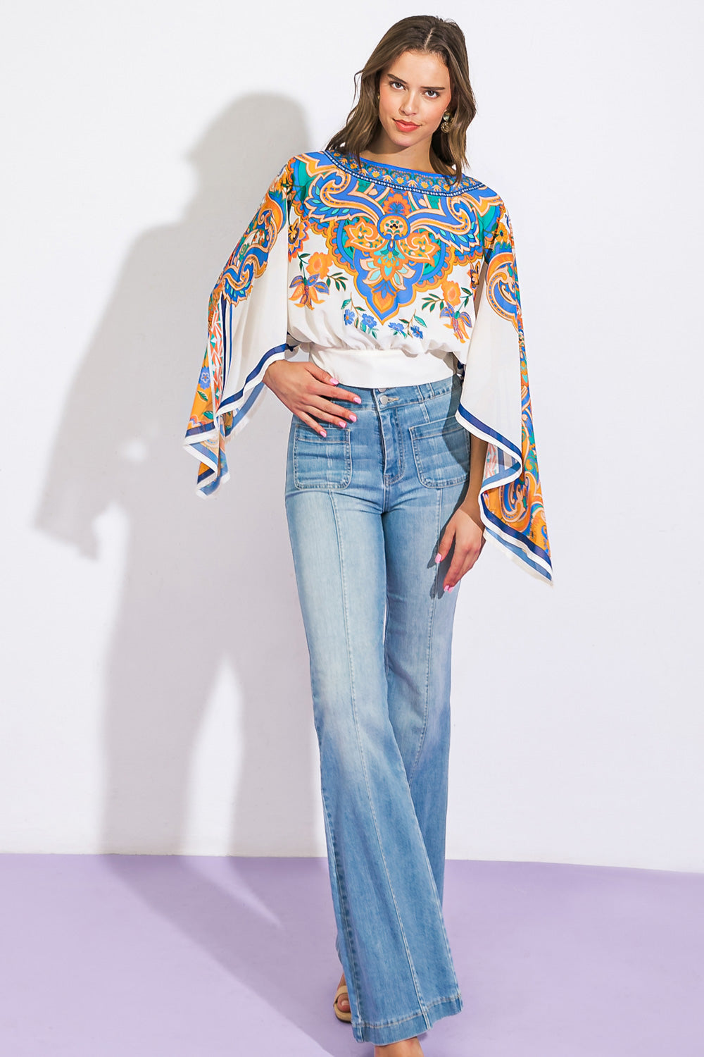 RIGHT THIS WAY WOVEN TOP Flying Tomato