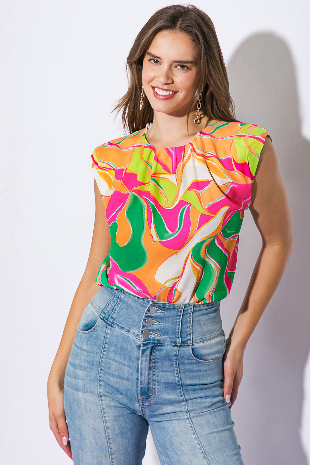 SEND A POSTCARD WOVEN TOP Flying Tomato