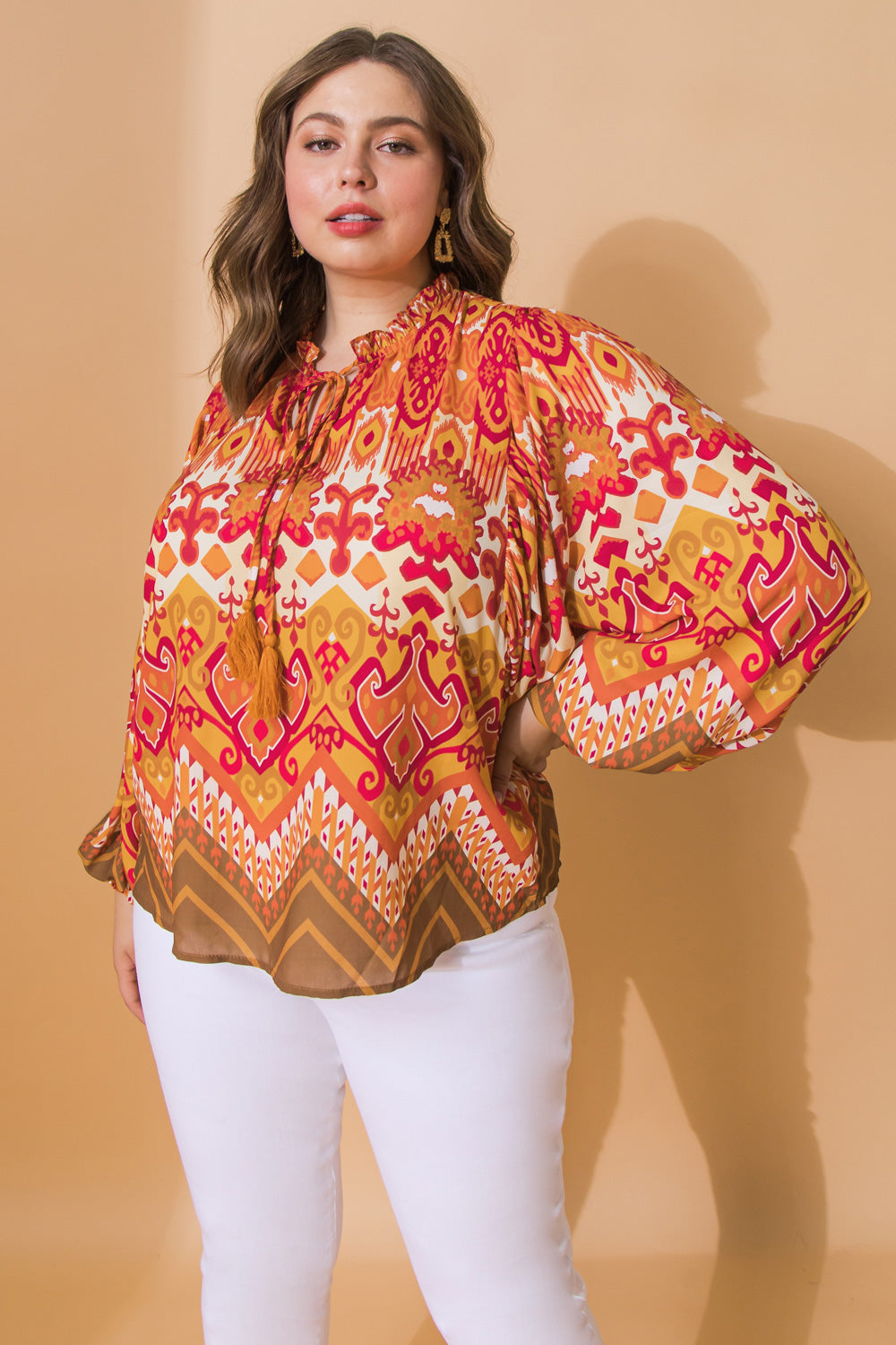 PRETTY ON POINT WOVEN TOP Flying Tomato