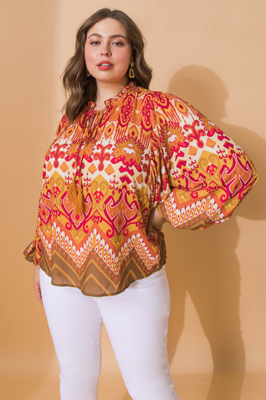 PRETTY ON POINT WOVEN TOP Flying Tomato