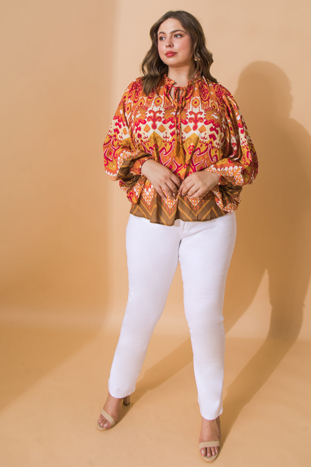 PRETTY ON POINT WOVEN TOP Flying Tomato