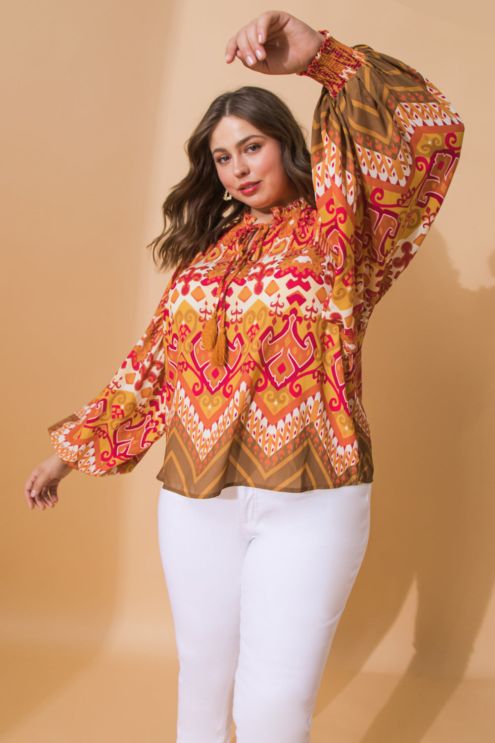 PRETTY ON POINT WOVEN TOP Flying Tomato