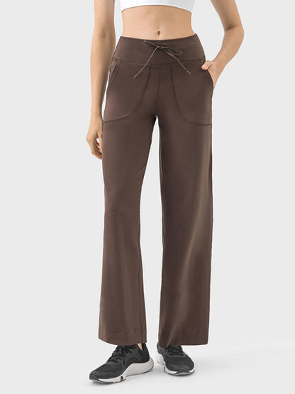 Drawstring Active Pants with Pockets.