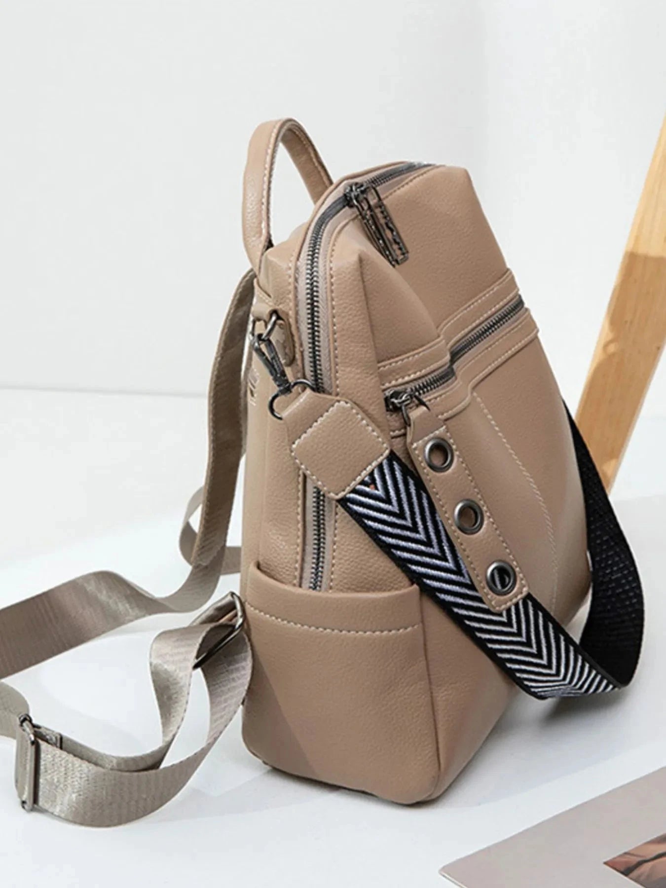 Leather Multi-Compartment Backpack Bag Coco’s Tee Boutique