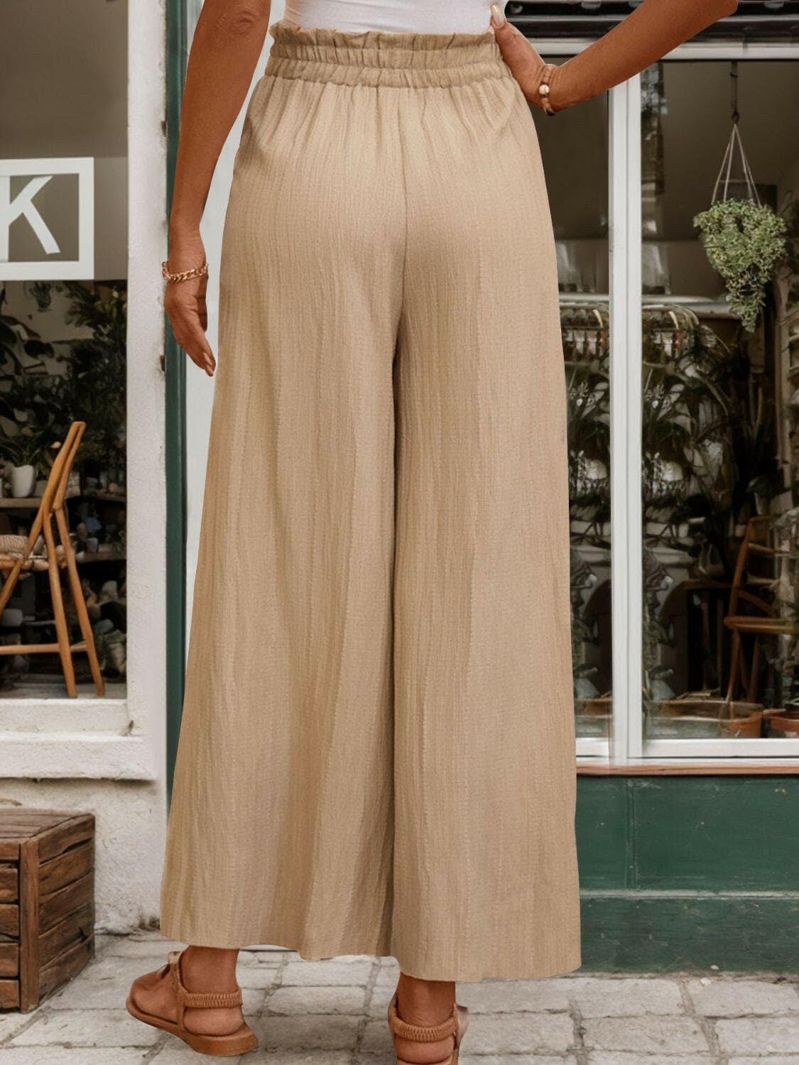 Frill Wide Leg Pants.