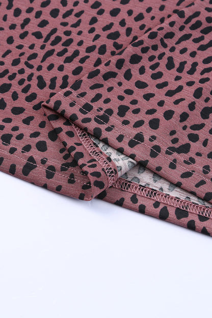 Apricot Cheetah Print Casual Crew Neck T Shirt - Product image 37 T Shirts by Divine Design4U