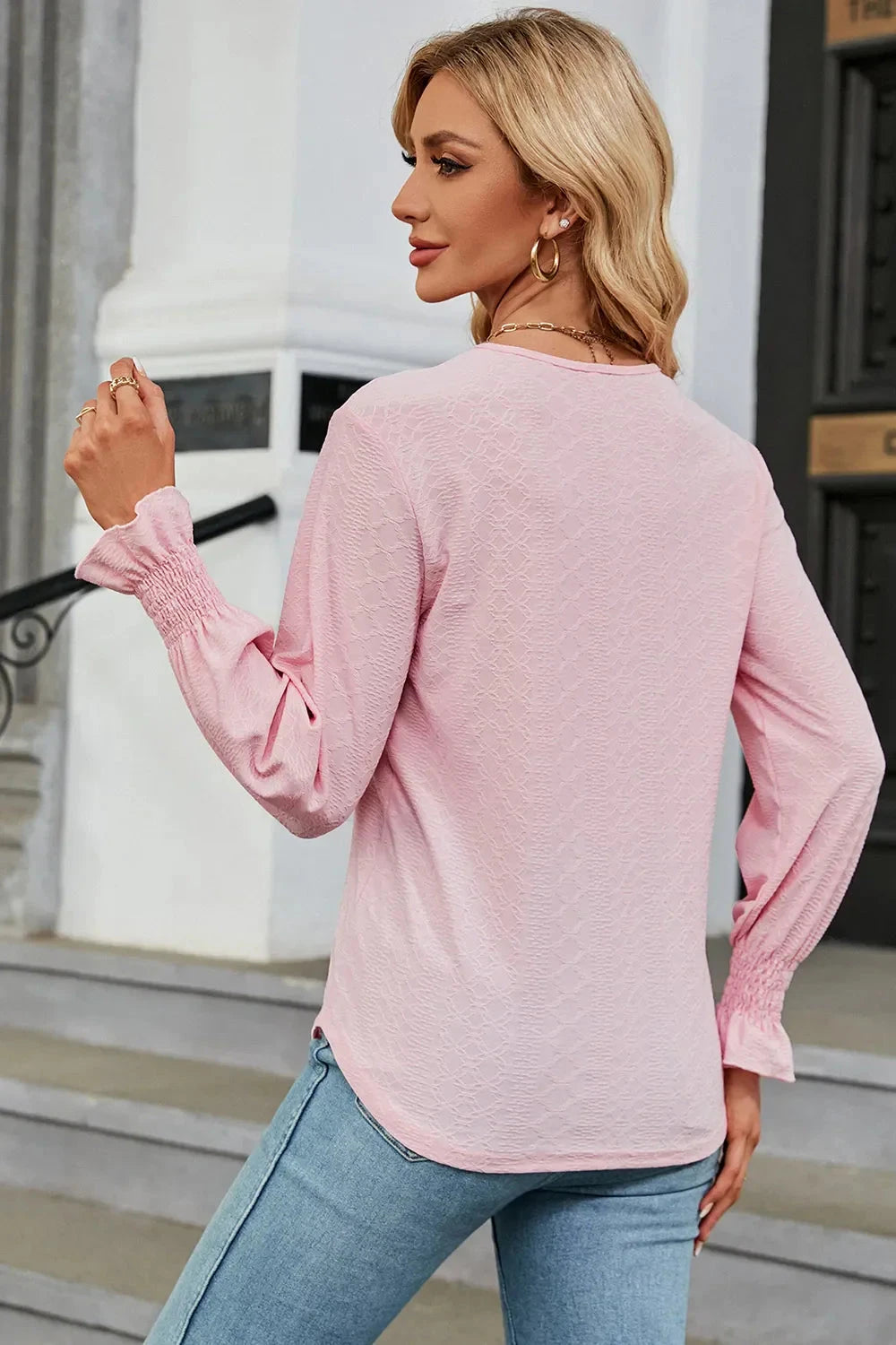 V-Neck Flounce Sleeve T-Shirt Coco’s Tee Boutique