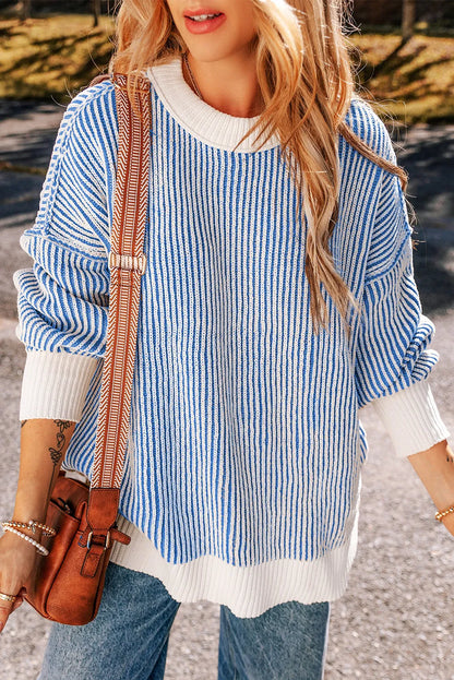 Cozy oversized sweater with dropped shoulders