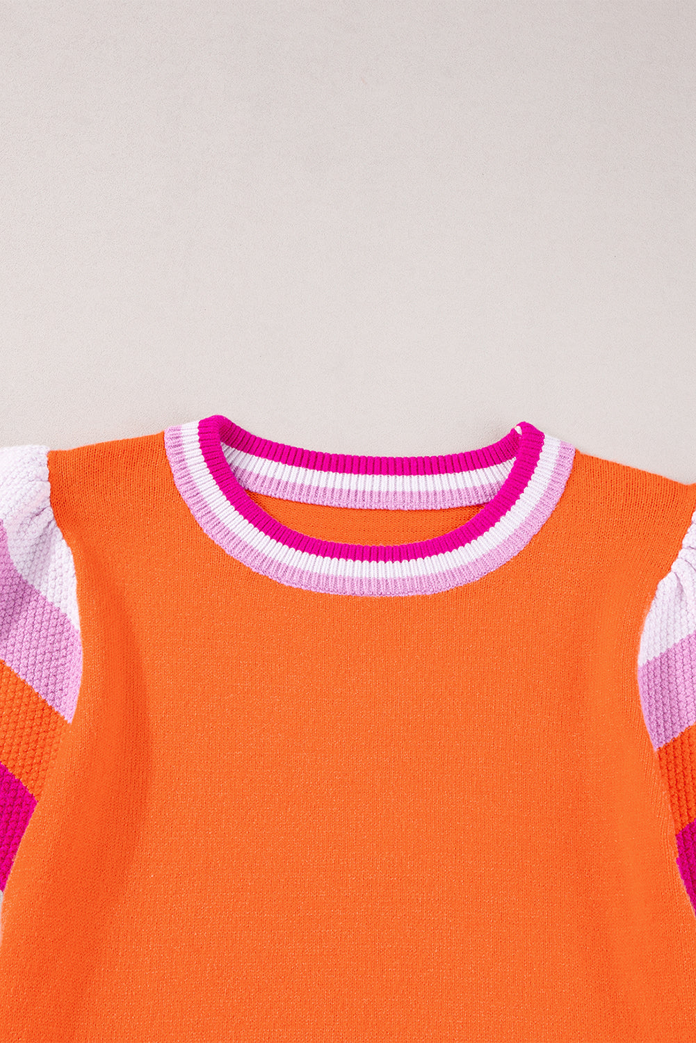 Carrot color block knitted top