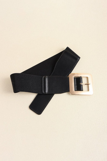 Alloy Buckle PU Leather Belt.