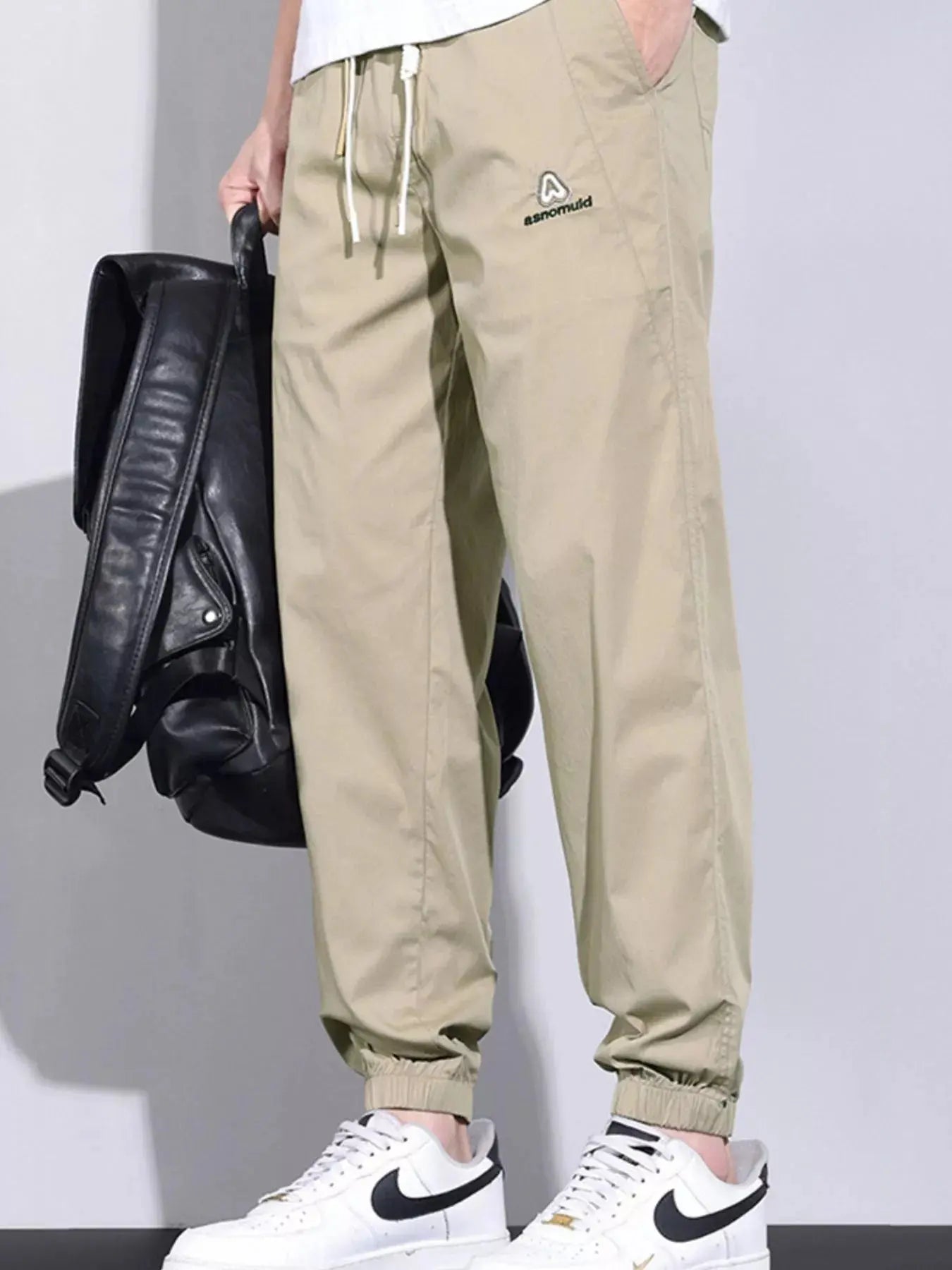 Men's Plus Size Casual Drawstring Ankle-Cuffed Pants Simply Love