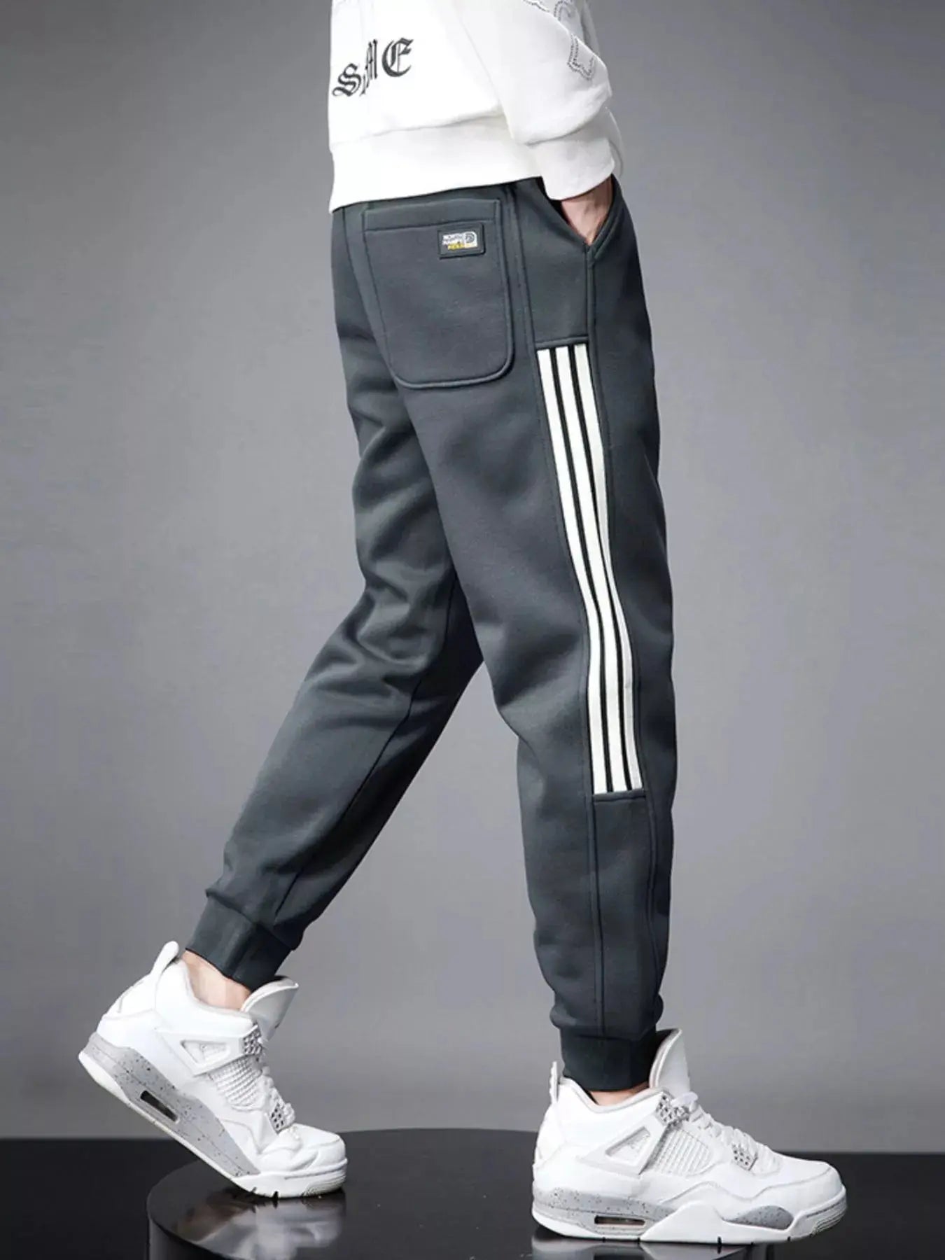 Men's Side Striped Drawstring Joggers Simply Love
