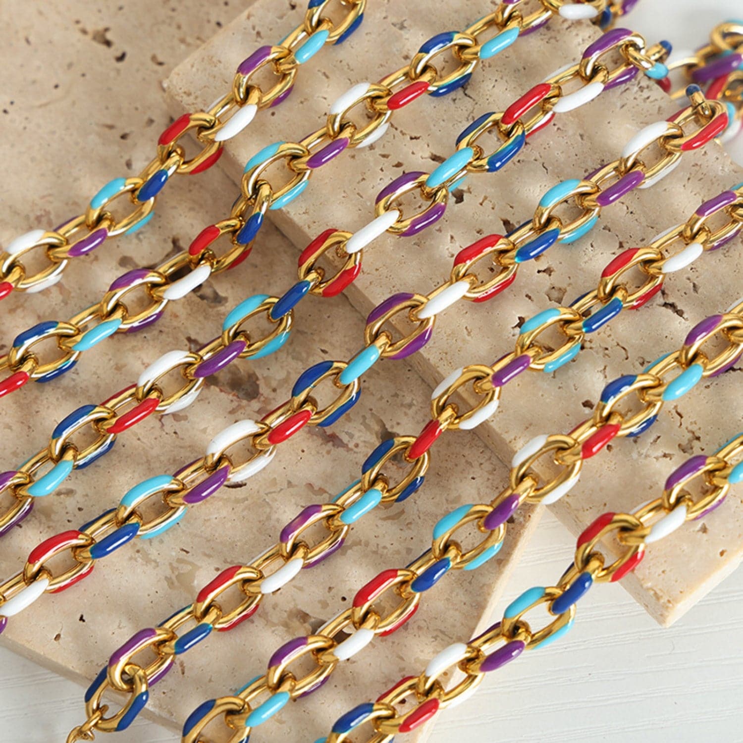 18K Gold-Plated Titanium Steel Necklace.