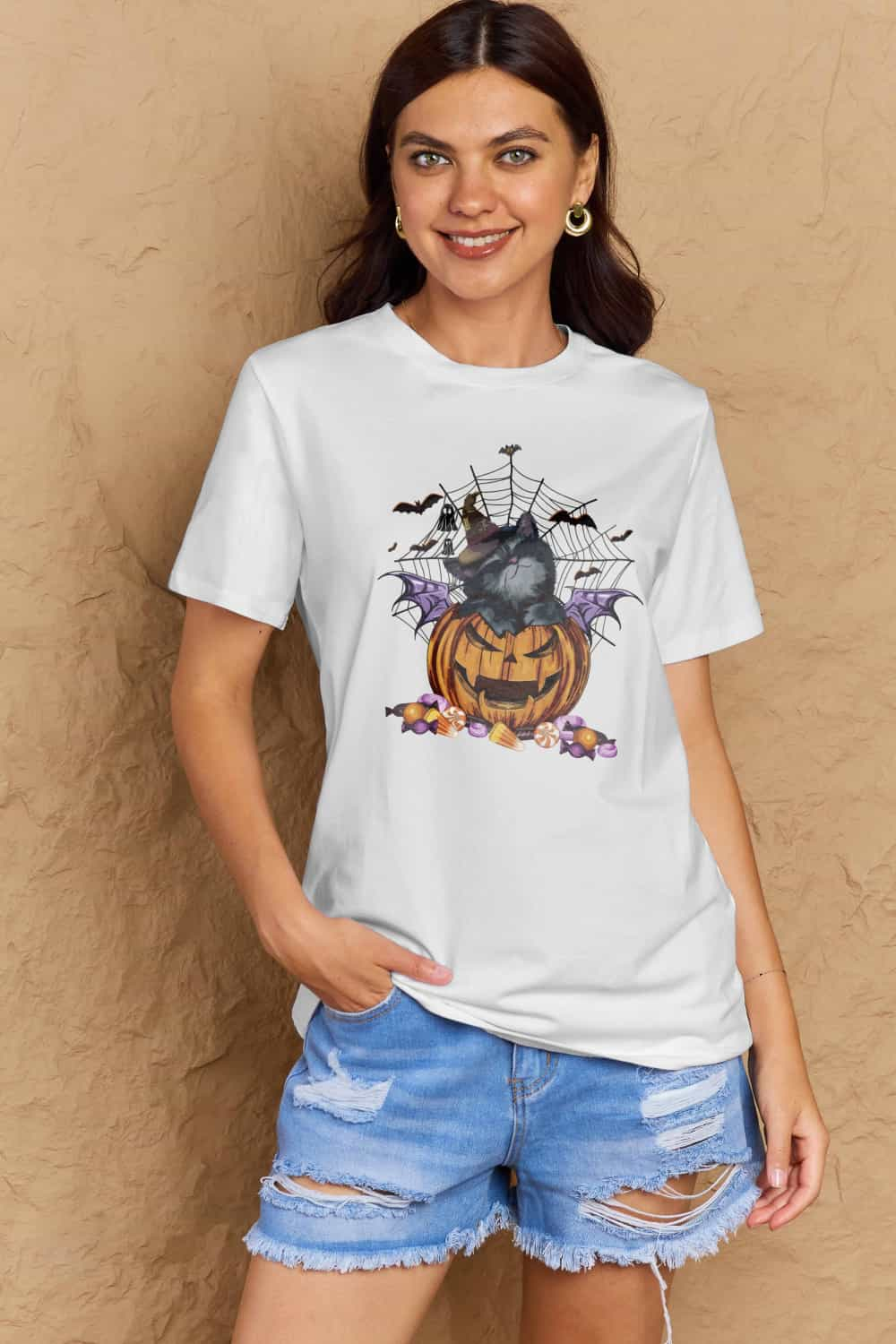 Spooky Vibes Jack-O'-Lantern Graphic Tee