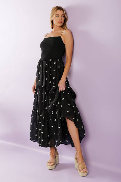 FADE INTO YOU WOVEN MIDI DRESS - Love Salve