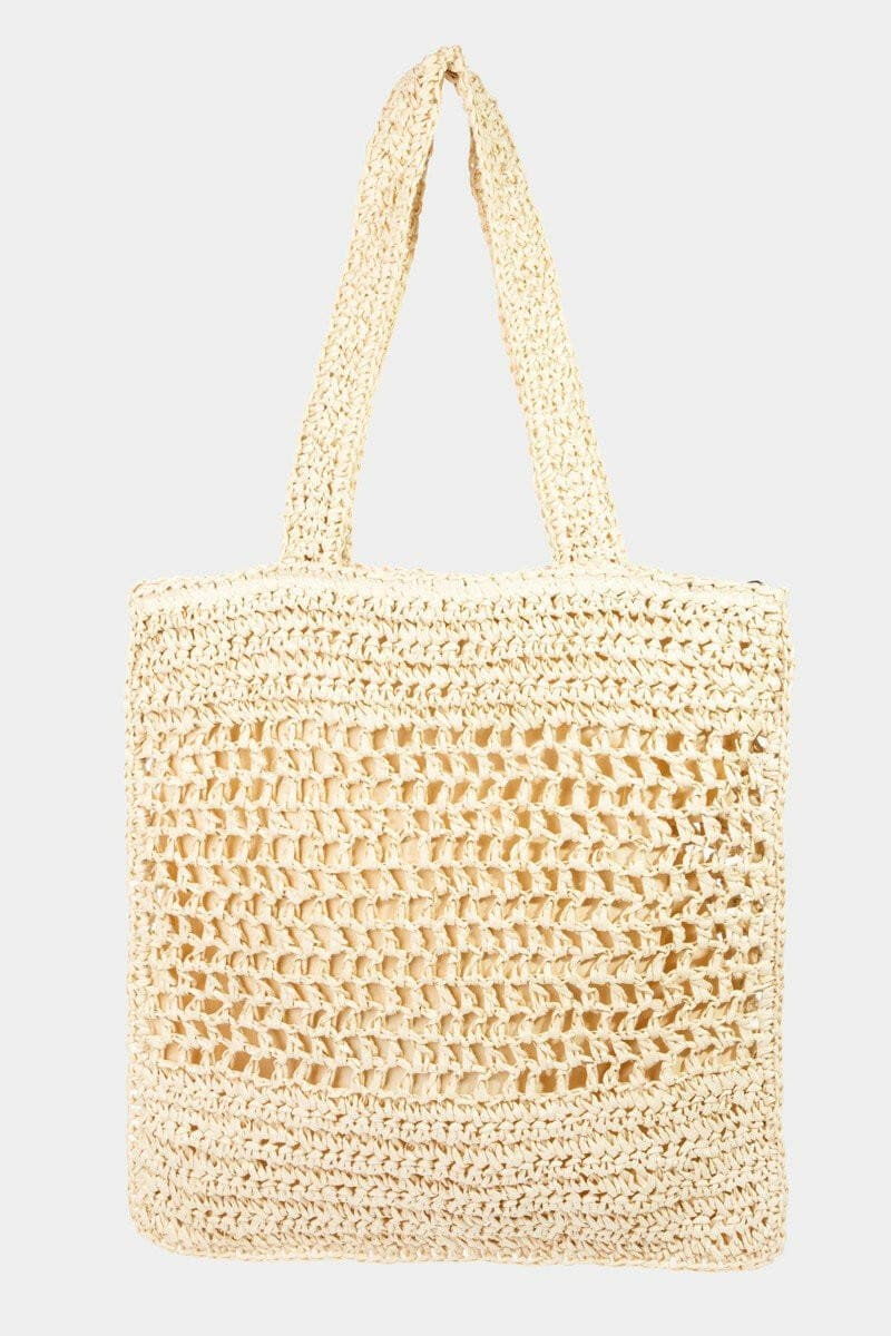 Fame Straw-Paper Crochet Tote Bag - Love Salve