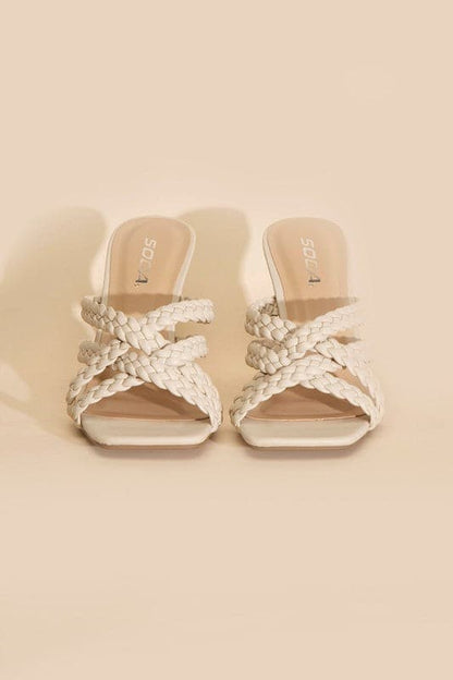 KELLAN-S Double Cross Braided Heels.