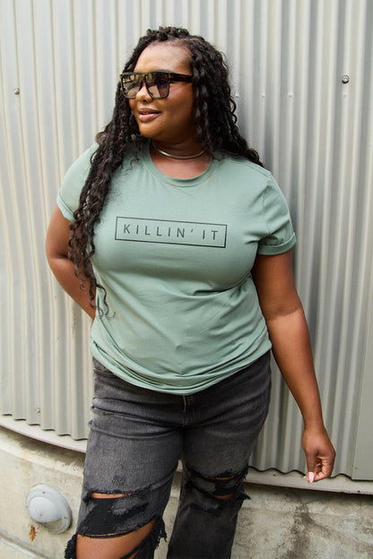 Simply Love Full Size KILLIN'IT Short Sleeve T-Shirt.