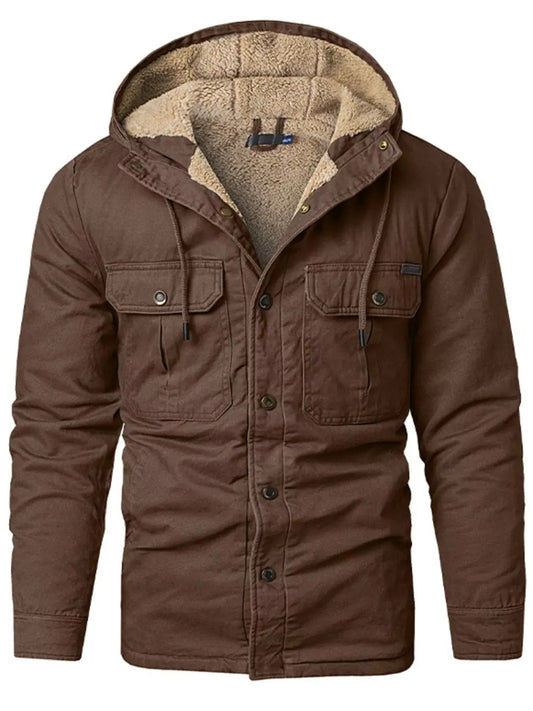 Men's Sherpa Lined Hooded Jacket Simply Love