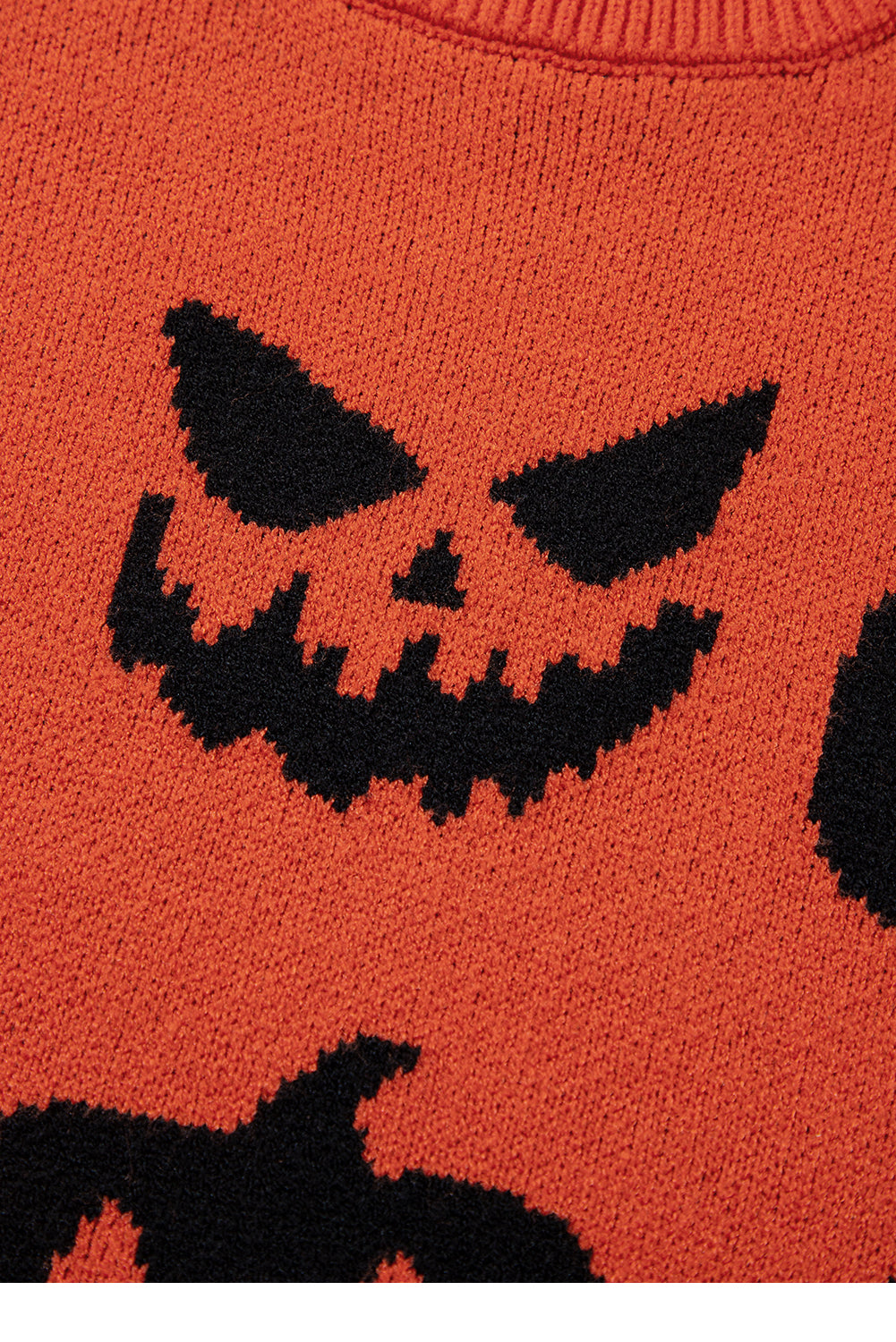 Spooky pumpkin face Halloween sweater