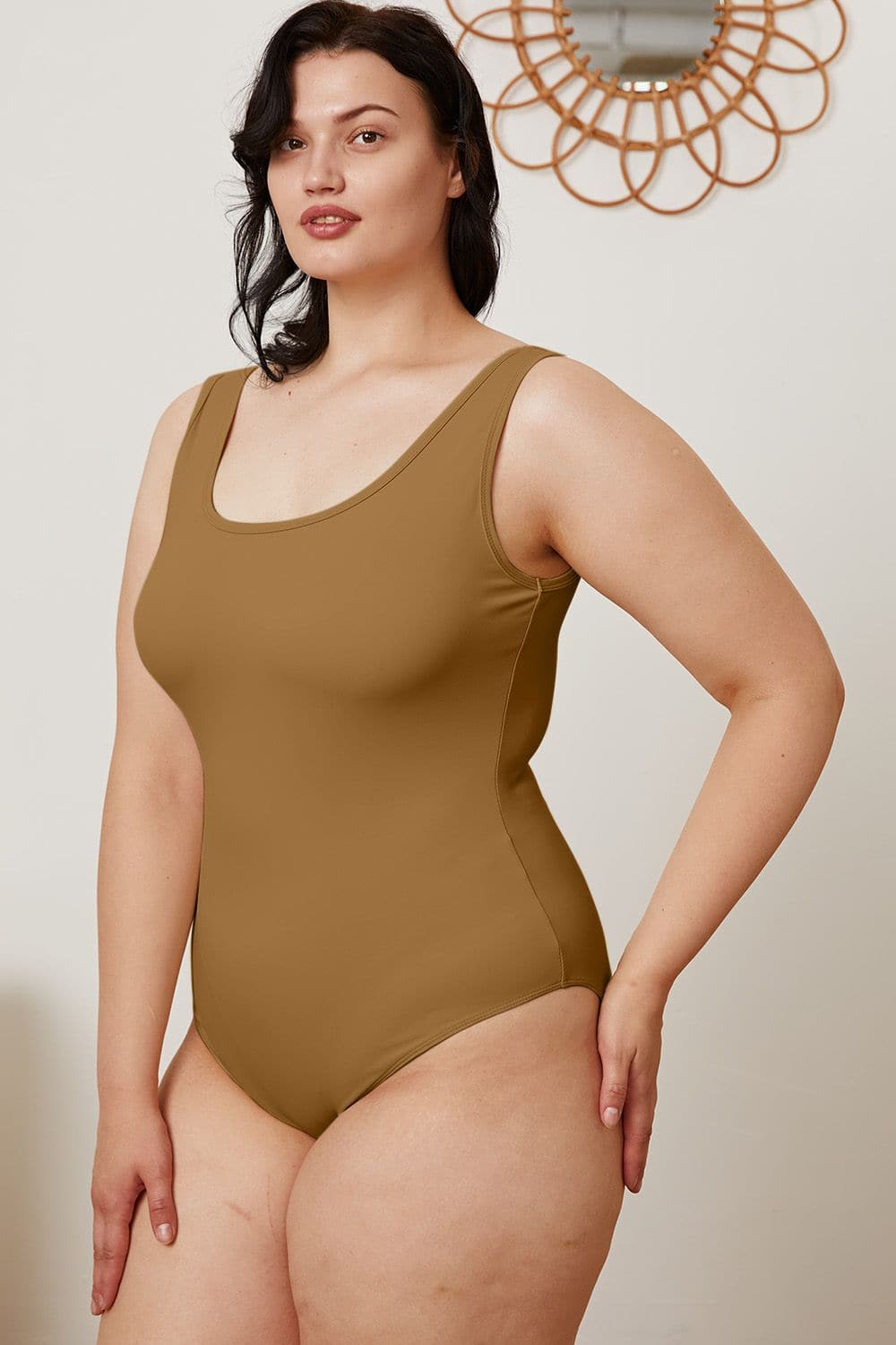 Basic Bae Full Size Square Neck Sleeveless Bodysuit.