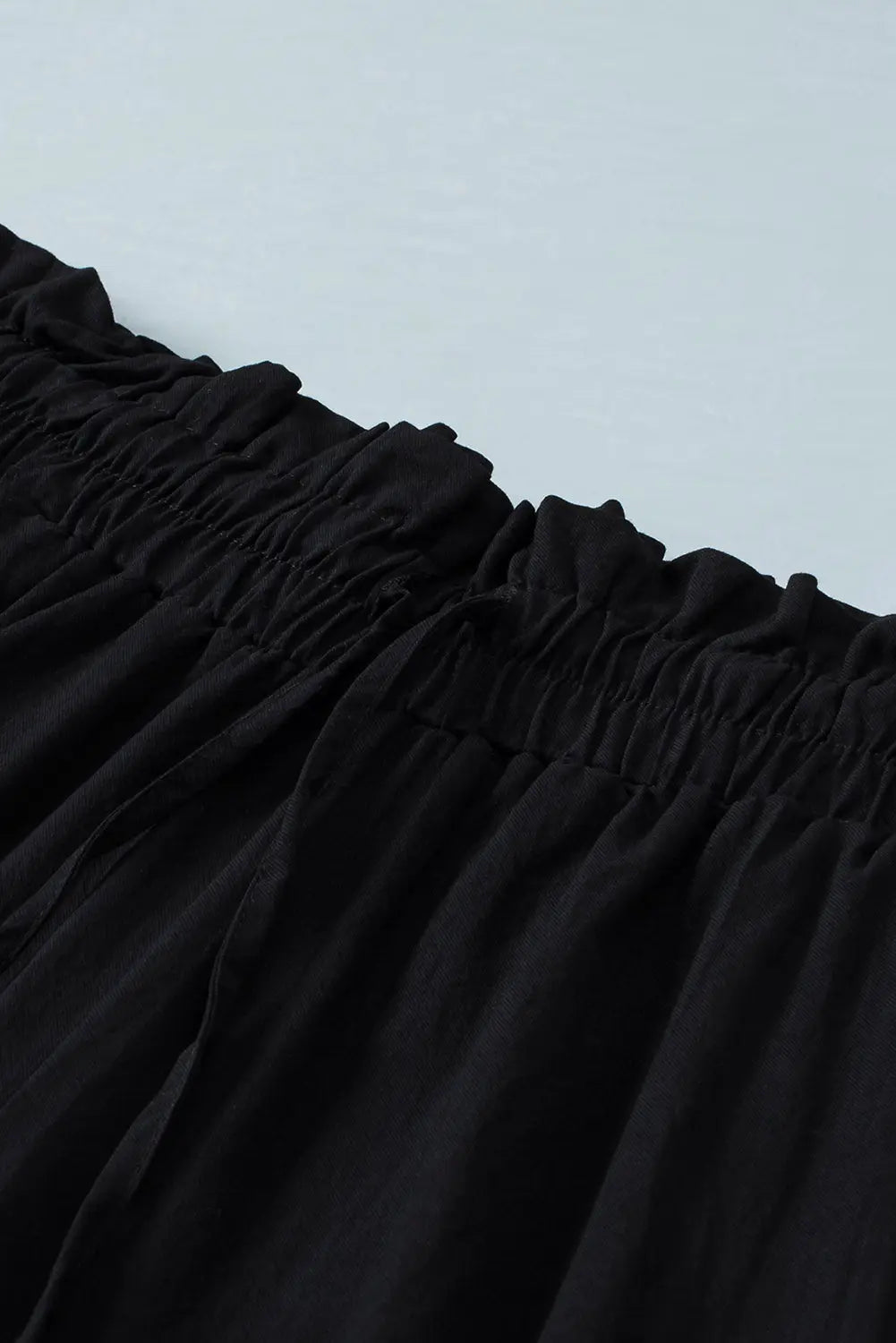 Black Paperbag Waist Cropped Straight Leg Pants For Women Dear-Lover Dropshipping