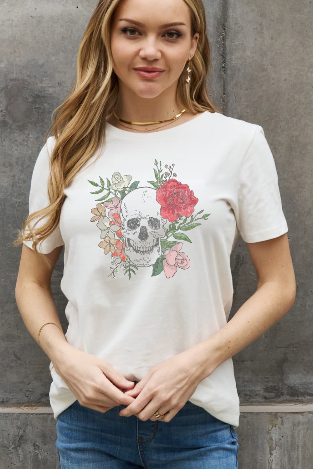 Simply love skull graphic tee