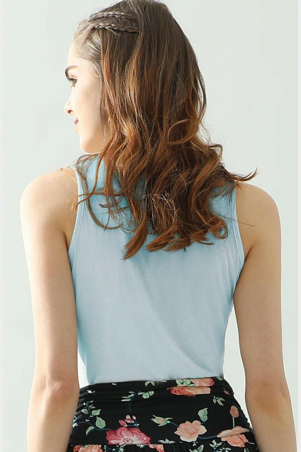 Ninexis Notched Rib Knit Tank.