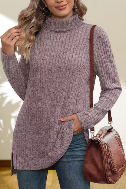 Turtleneck High Low Top.